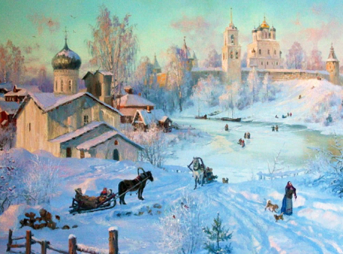 Зима в картинах русских художников